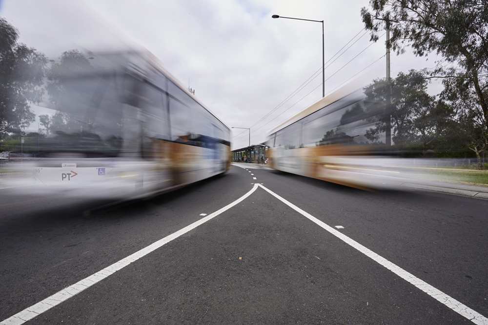 Buses at Doncaster Park and Ride